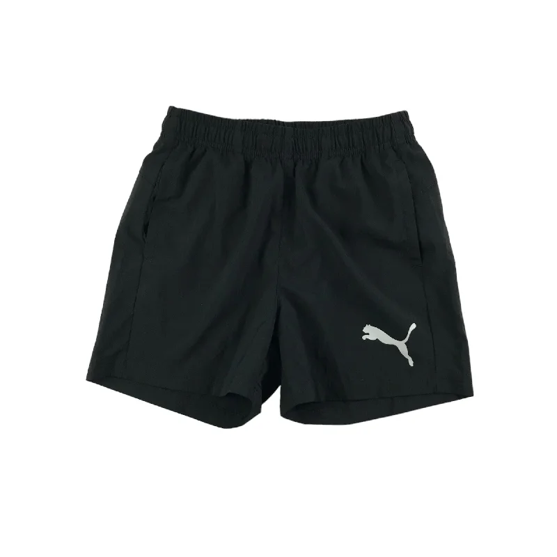 Puma Sport Shorts Age 9 Black Plain Elasticated waist