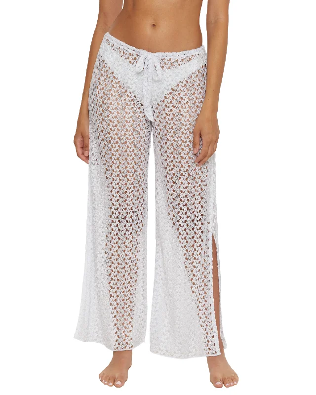 2025 Becca by Rebecca Barbados Platinum Lace Crochet Pants - 5650471