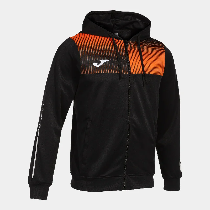 Joma Eco-Supernova Ladies Hoodie Jacket (Black/Orange)