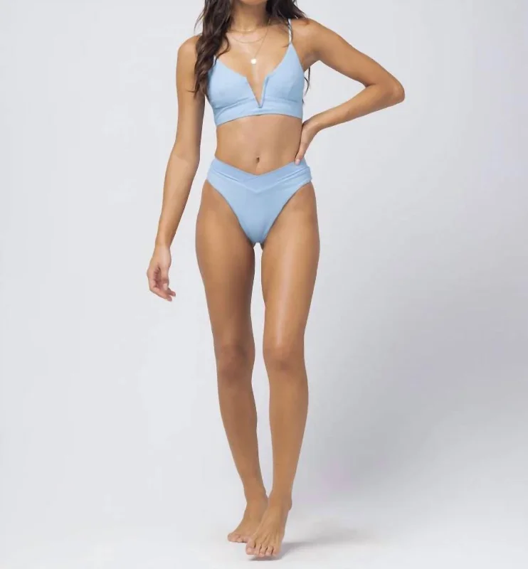 Court Bikini Bottom In Sky Blue