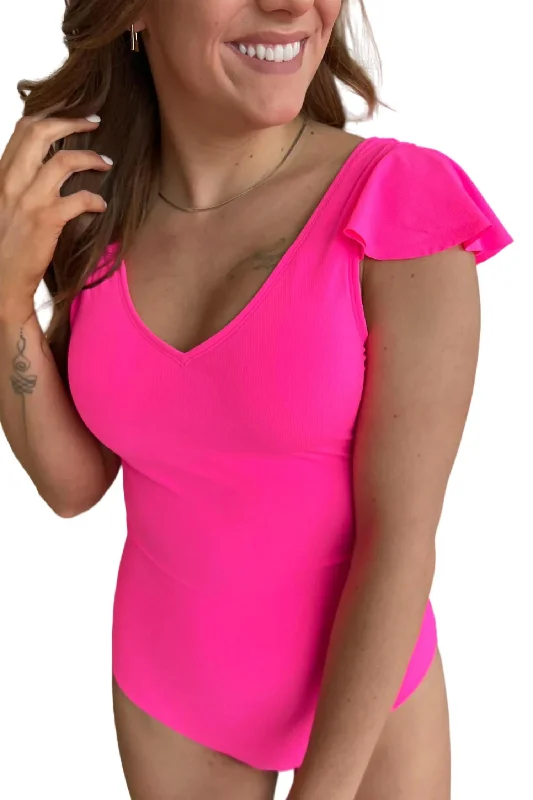 Sunkissed One Piece Swimsuit In Neon Pink