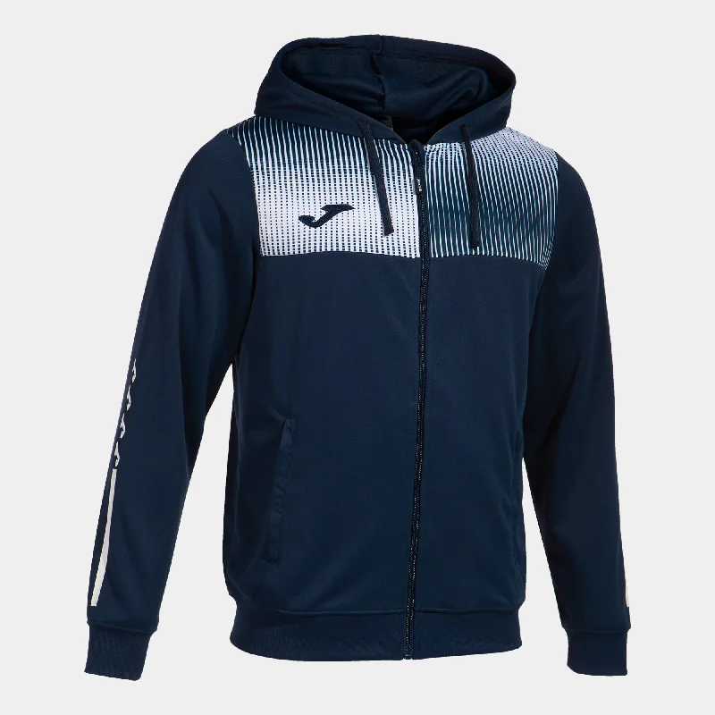 Joma Eco-Supernova Hoodie Jacket (Dark Navy/White)