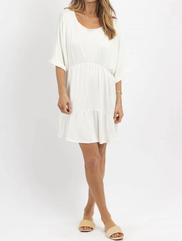 French Terry Coverup Dress In Ivory