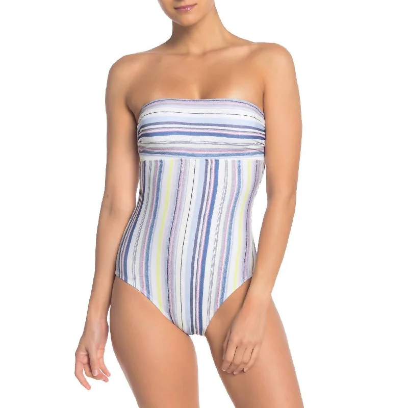 Striped One Piece Swimsuit In Line Of Sight Multi