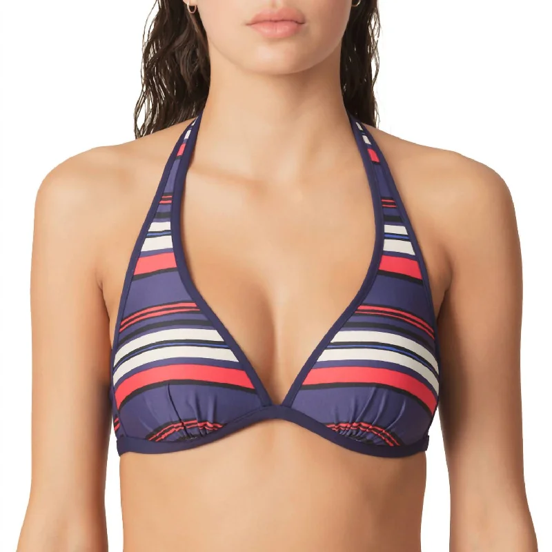 Juliette Padded C-Cup Halter Top In Portofine