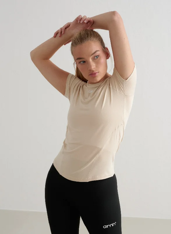 Café Au Lait Soft Basic Short Sleeve