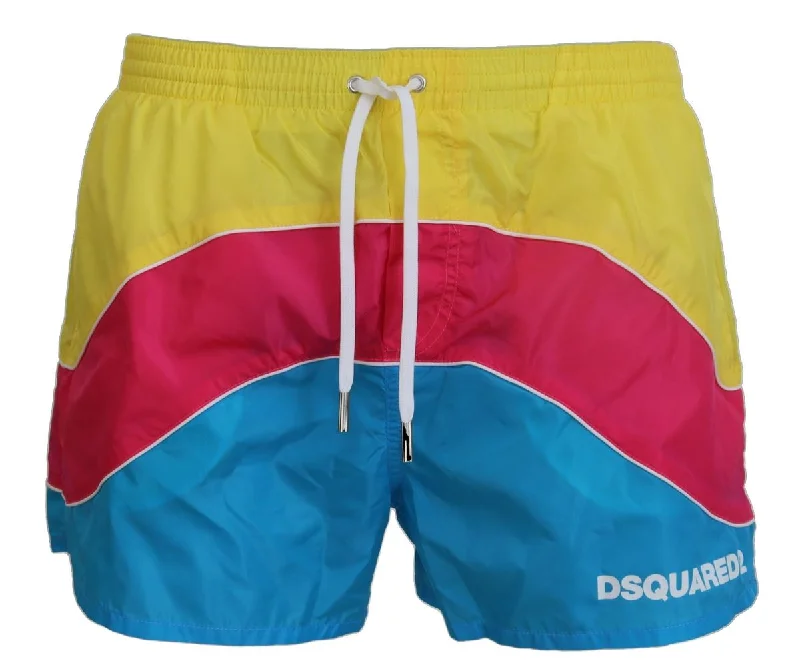 Dsqua²  Logo Print Men Beachwear Shorts Men's Swimwear