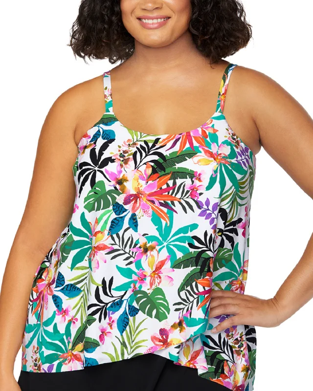 2025 Leilani Plus Hawaiian Haven Cape Town Underwire Tankini Top - N850858