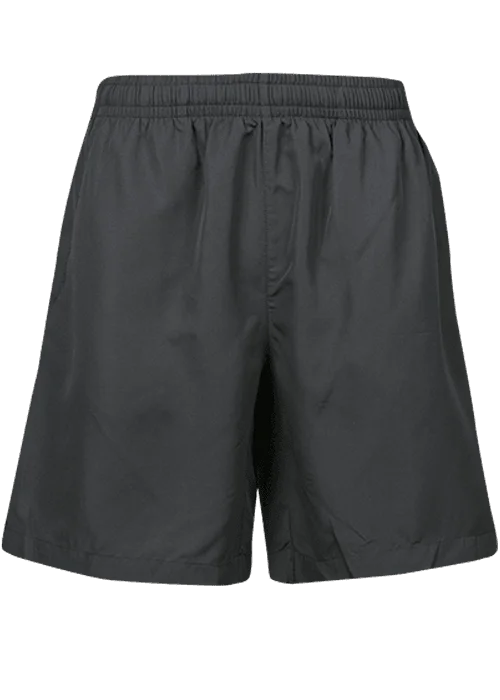 Kids Pongee Sports Shorts - Black