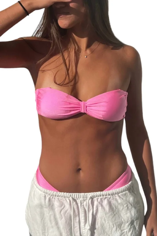 Party Girl Bikini Top In Pink