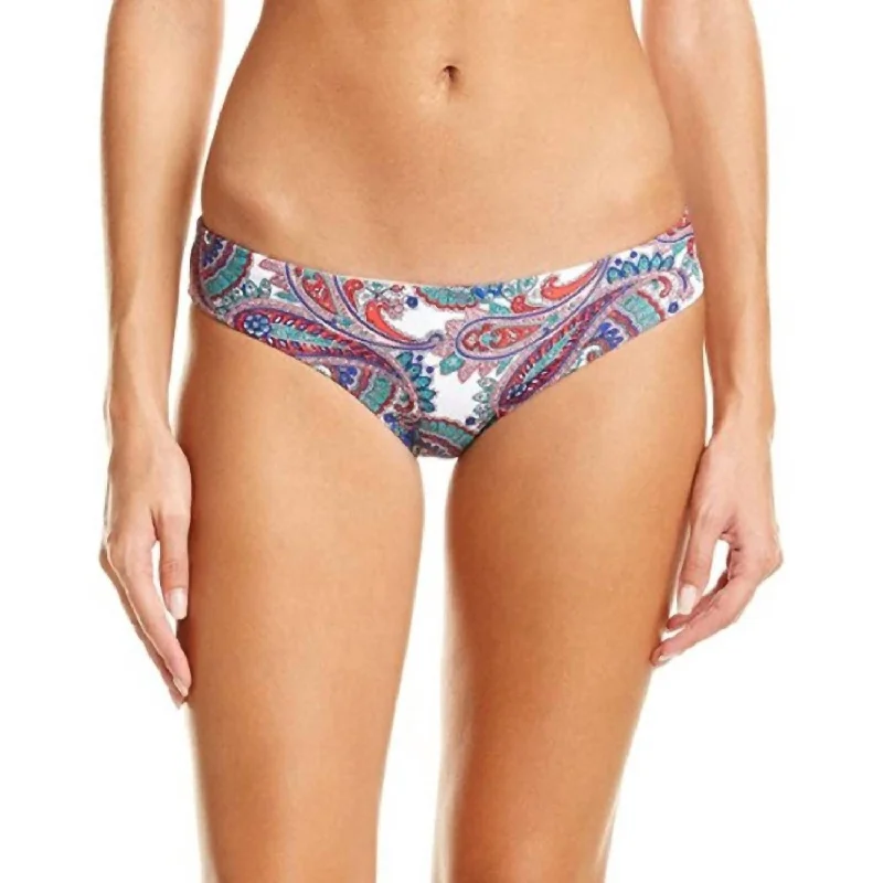 Capri Paisley Hipster Bottom In White Multi