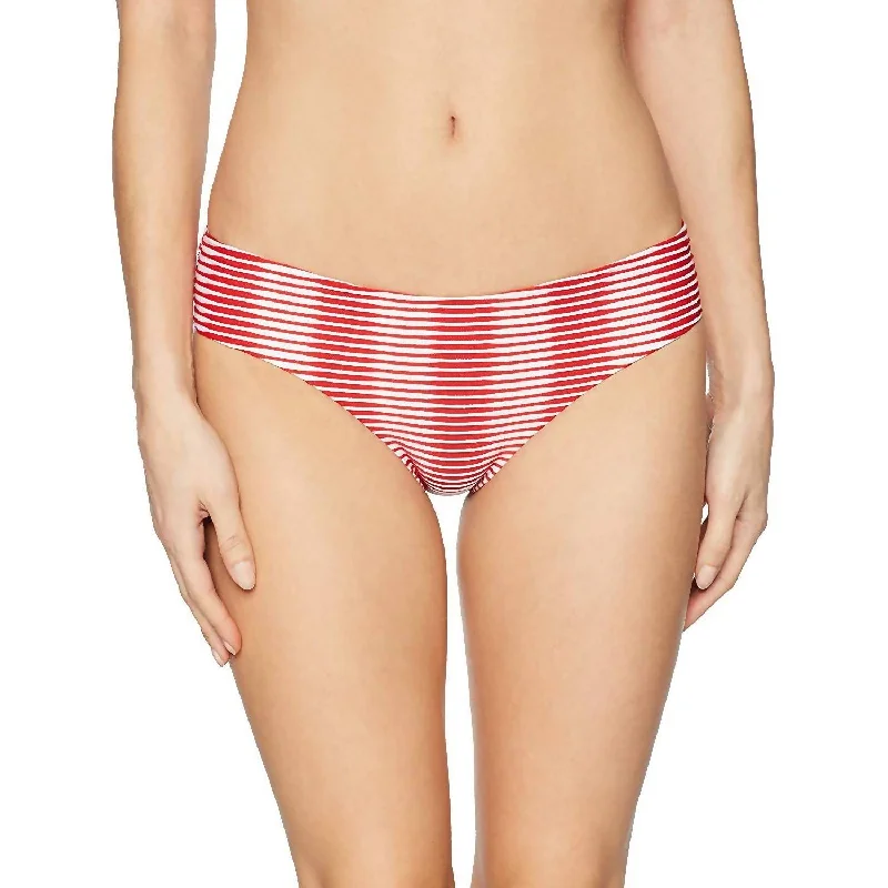 Ombre Texture Hipster Bikini Bottom In Red Multi