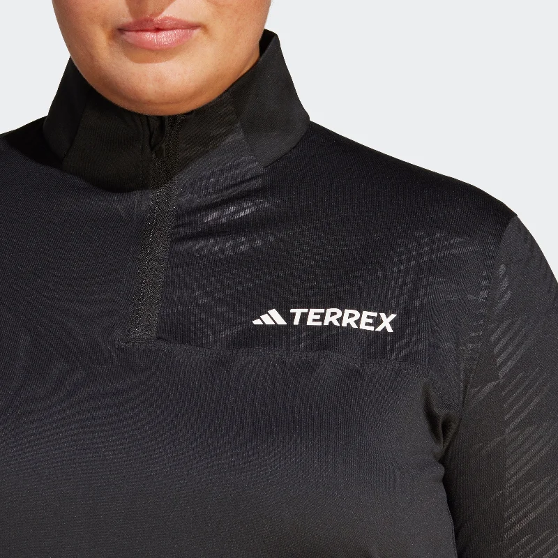 Women's adidas TERREX Multi Half-Zip Long Sleeve Tee (Plus Size)