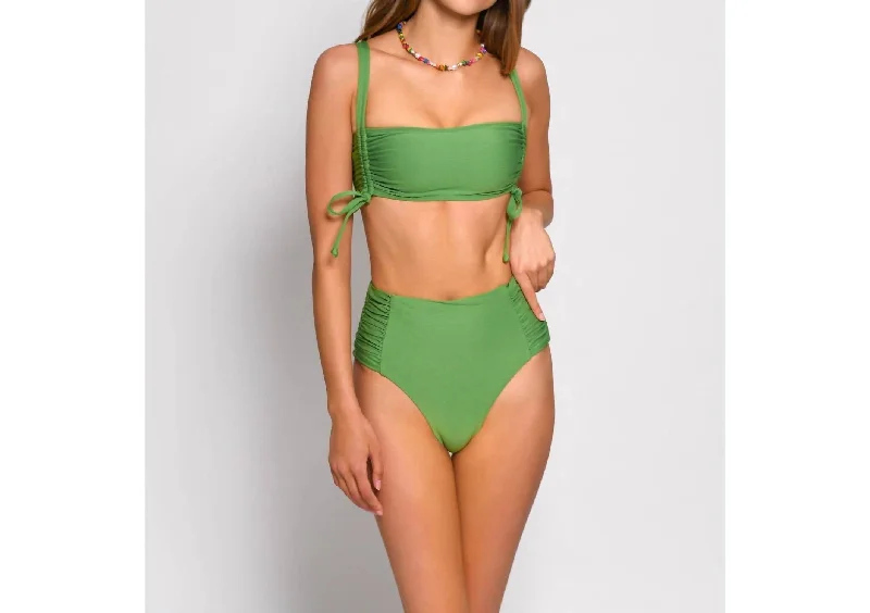 Solid Soma Bikini Bottom In Green