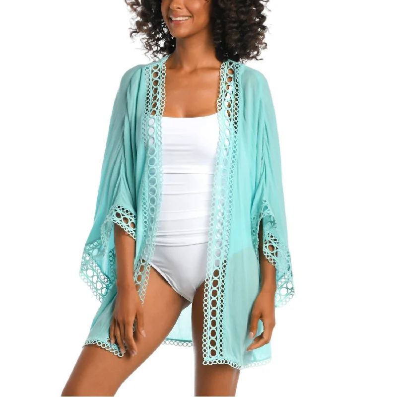 Illusion Kimono In Ice Blue