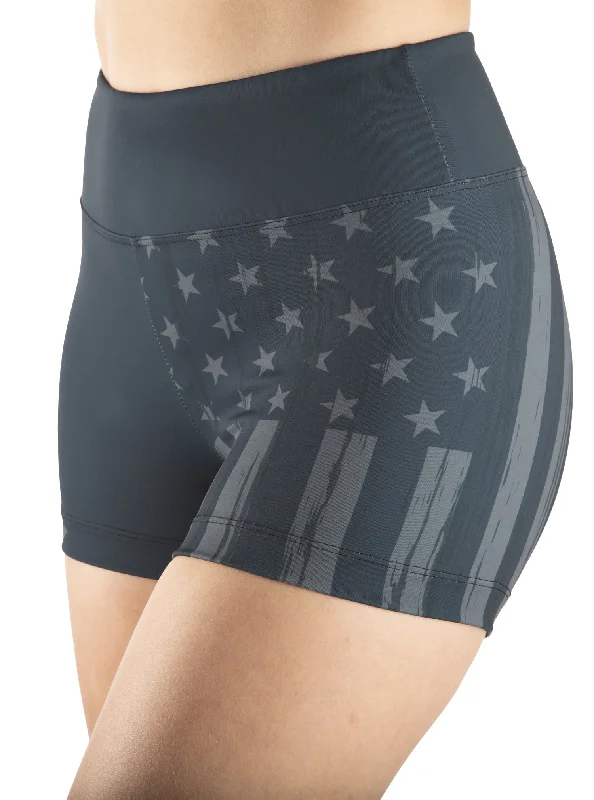 Women's Charcoal Flag Freedom Performance Short