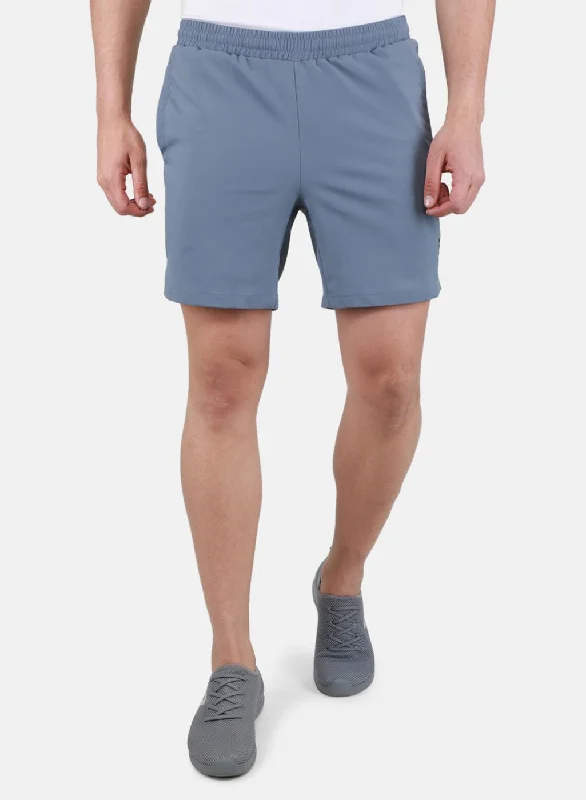 Men Grey Self Design Short