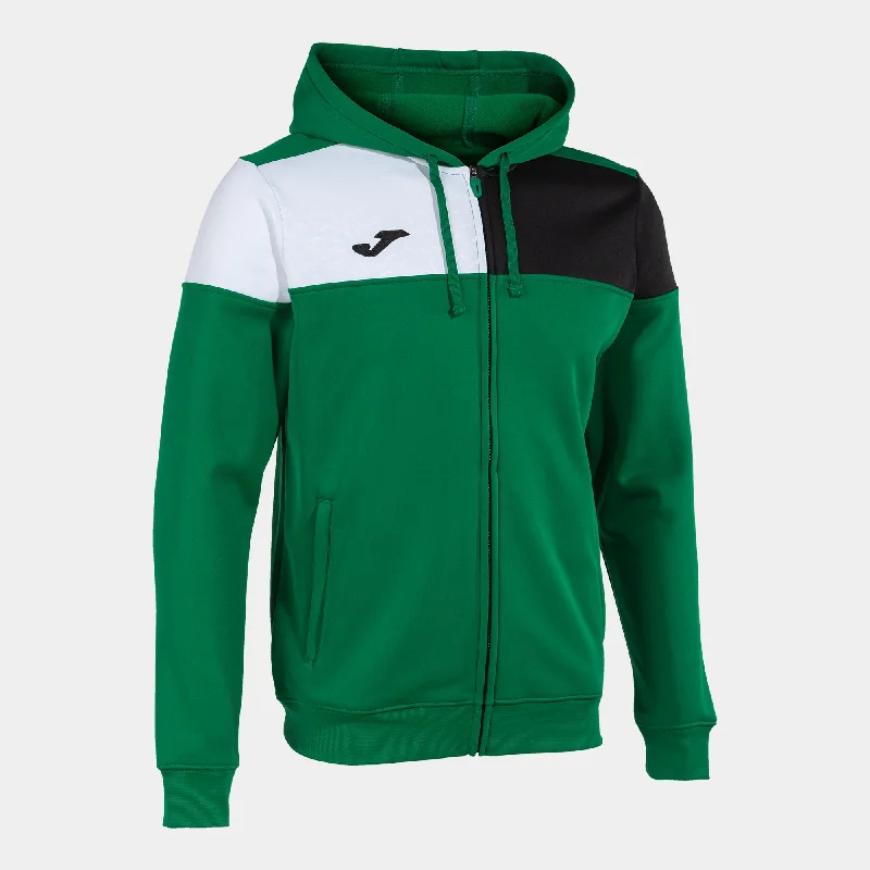 Joma Crew V Hoodie Jacket (Green Medium/Black/White)