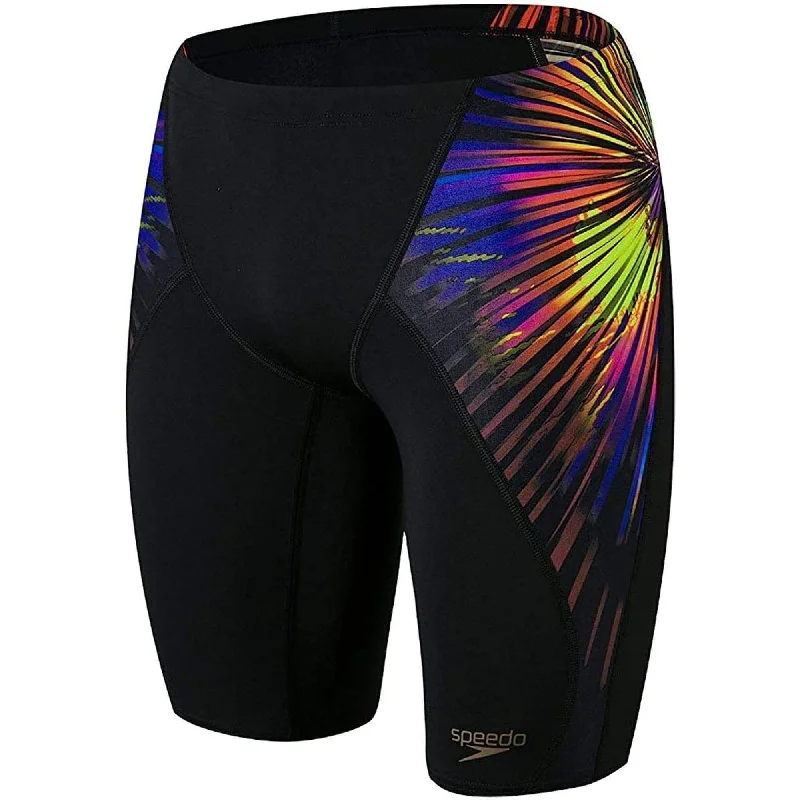 Speedo Placement Digital V-Cut Mens Jammer Swim Shorts - Black