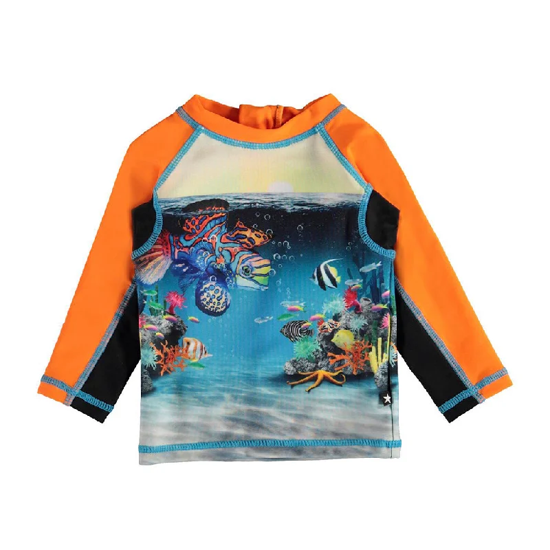 Orange Ocean Bottom Swim T-Shirt