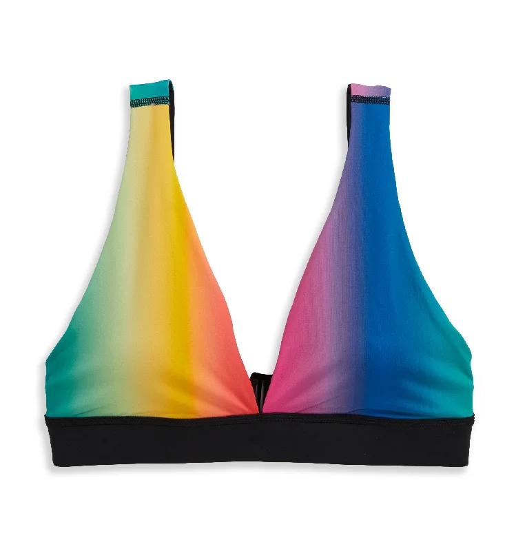 Swim Reversible Plunge Top - Melting Rainbow