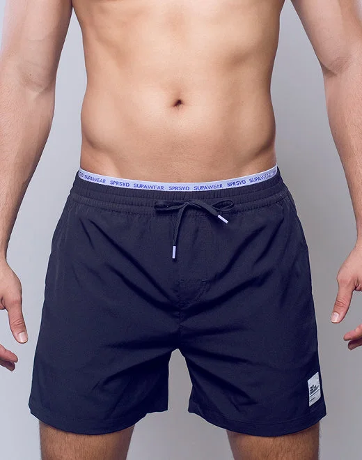 Double Elastic Shorts - Black