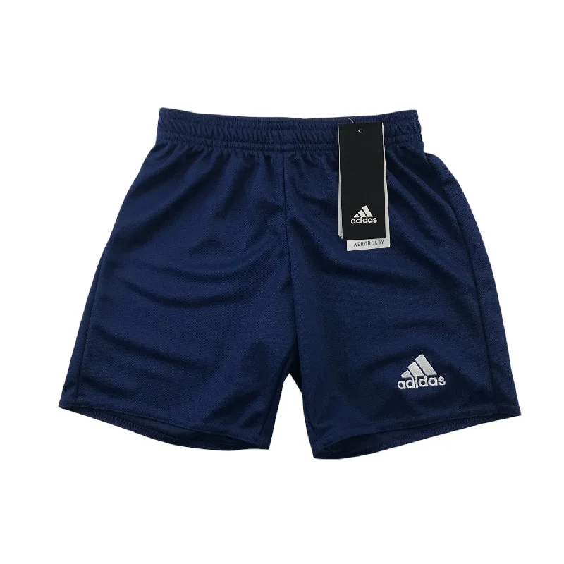 Adidas sport shorts 7-8 years navy blue plain elasticated waistband