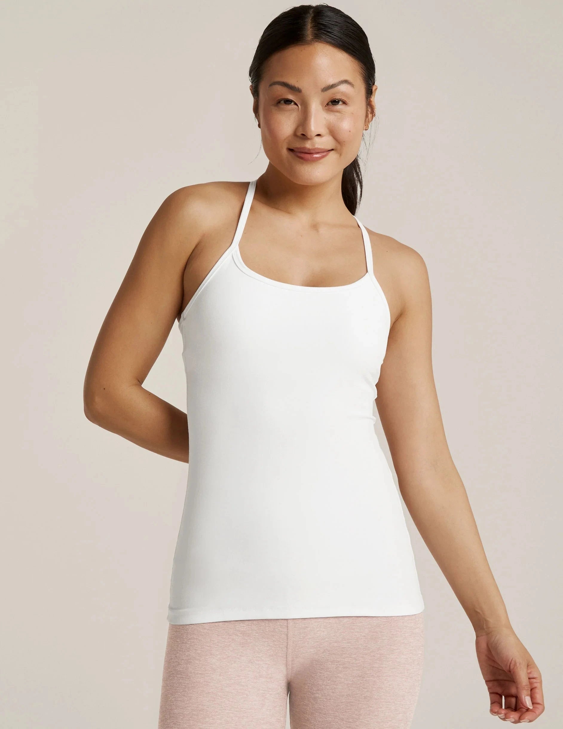 Beyond Yoga Spacedye Slim Racerback Cami - Cloud White