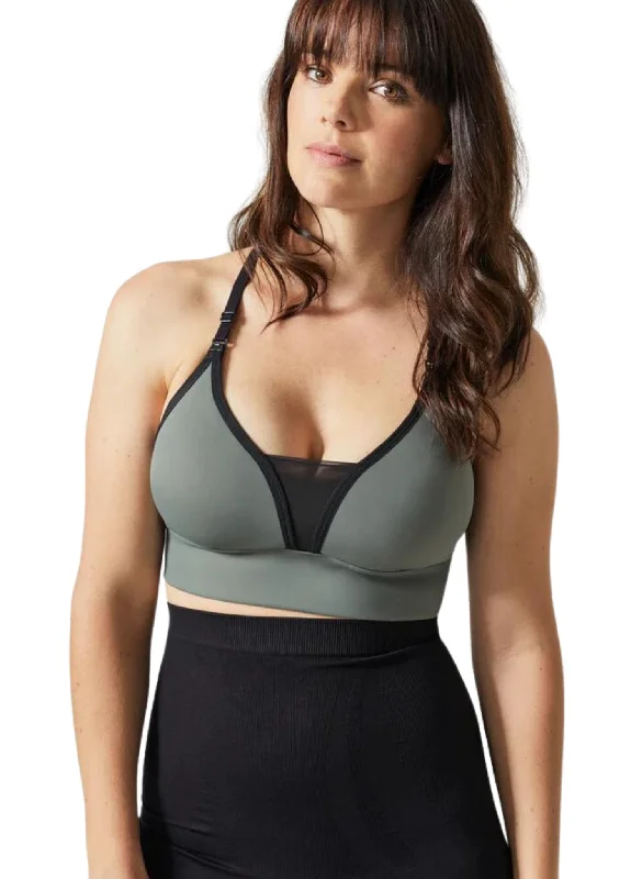 BLANQI Adjustable Racerback Nursing & Sports Bra - Olive Green