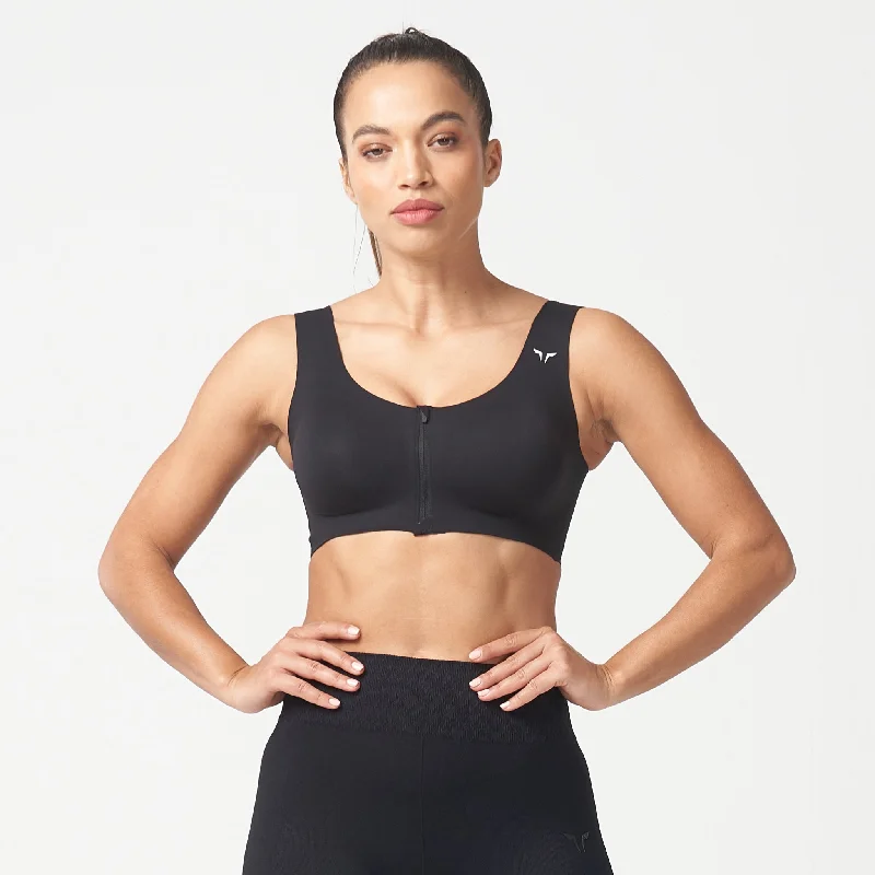 LAB360° Every Day Zip Up Bra - Black