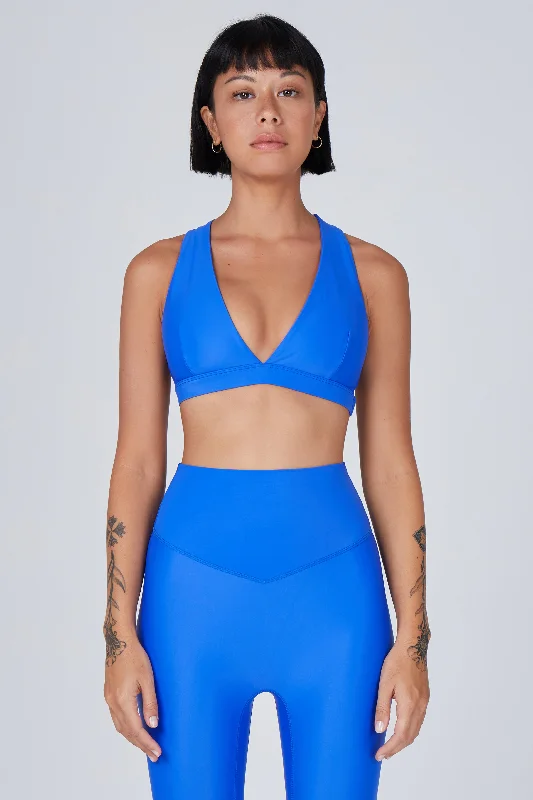 Lilly V 2.0 Push Up Sports Bra | Recycled Nylon | Lapis