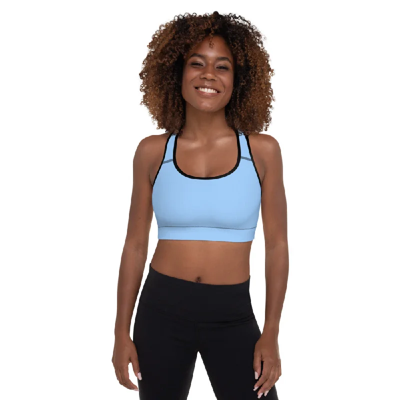 Sky Blue Padded Sports Bra