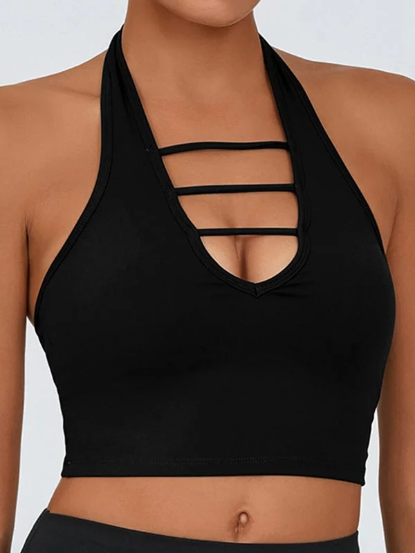 ZASUWA Female Backless Halter Quick Dry Sports Bras