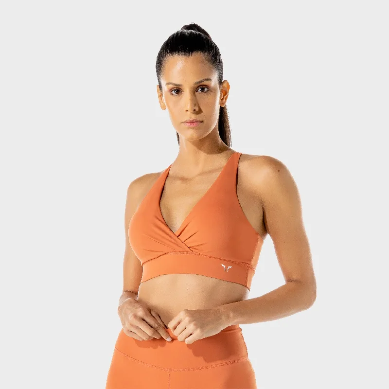 Women's Fitness - Wrap Sports Bra - Copper Coin