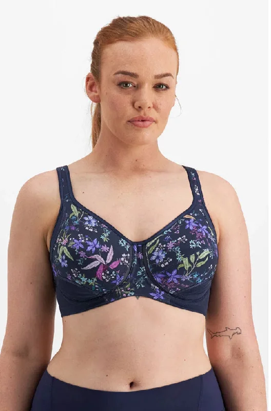 Electrify UW Sports Bra (Navy Floral)  Available in sizes 12-16 and B-C cups.