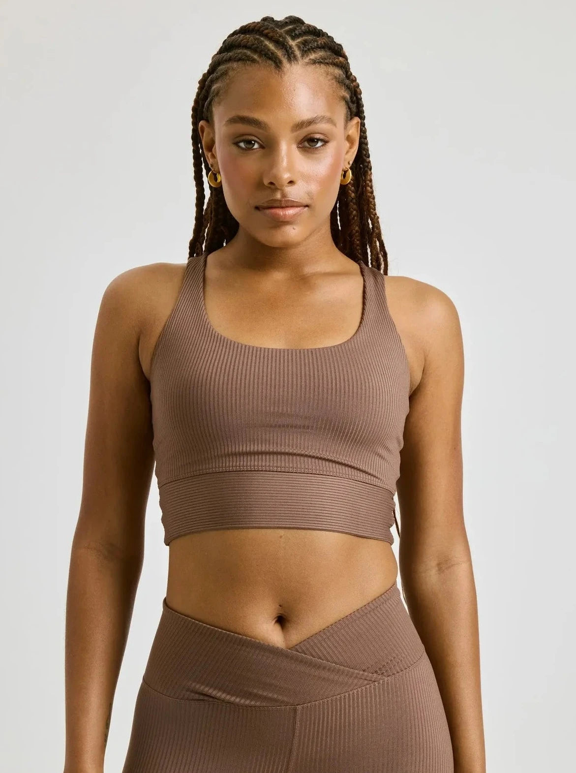 Year Of Ours Rib Gym Bra - Mocha