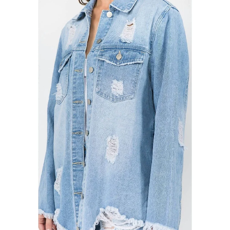 American Bazi - Chic Distressed Denim Jacket