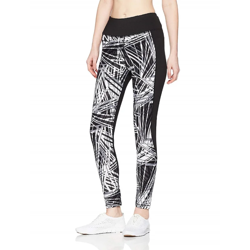 Calvin Klein Performance Women's Radiant Printed High-Waist Cropped Leggings Black Size Small - S