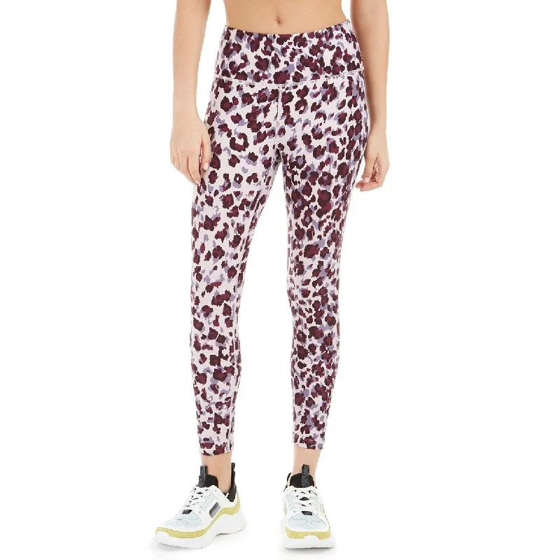 Calvin Klein Women's Leopard Print High-Waist Leggings Purple Size 2 Extra Large - XX-Large