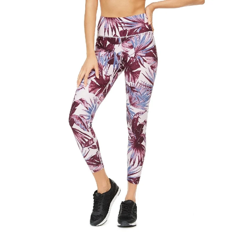 Calvin Klein Women's Lush Printed Leggings Purple Size Extra Large - Black - X-Large