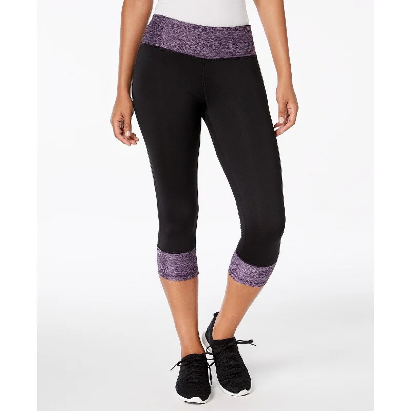 Ideology Women's Rapidry Colorblocked Capri Leggings Purple Extra Small - XS (2 - 3)