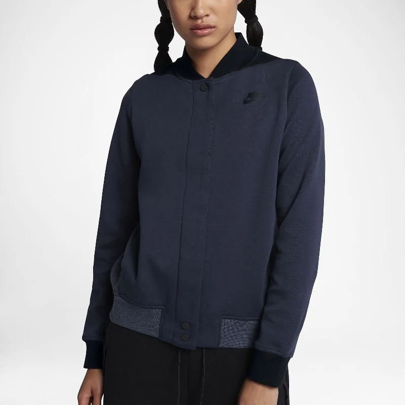 Nike Women's Sportswear Tech Fleece Destroyer Jacket Blue Size Medium - M